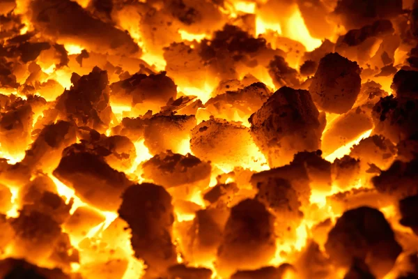 Glowing coals background texture — Stock Photo, Image