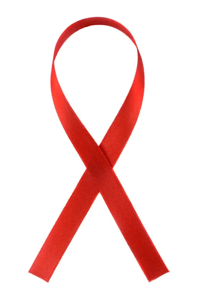 AIDS povědomí červenou stužku Royalty Free Stock Fotografie
