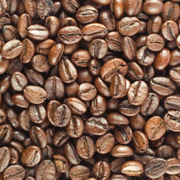 烘烤咖啡豆背景 — 图库照片