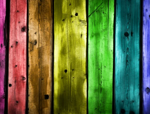 Tablones de madera de colores Imagen De Stock