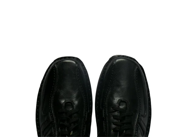 黑皮鞋 — 图库照片