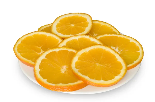 上一盘橘子 — 图库照片