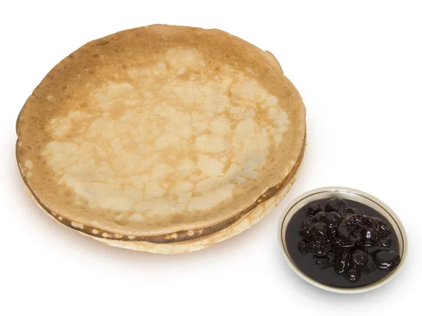 Pancakes and jam — Stock Photo, Image