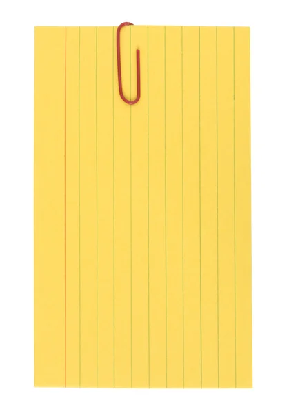 Yellow page and clip — Stock Photo, Image