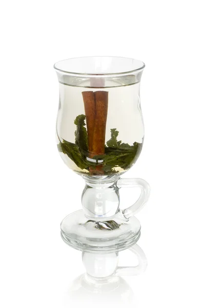 ハーブ茶ガラス — ストック写真