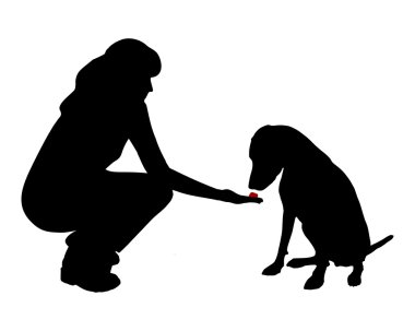 Dog training (obedience): command:don clipart