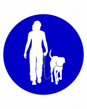Traffic sign for with dogs clipart