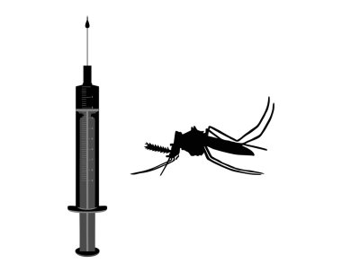 Immunization against malaria as illustr clipart