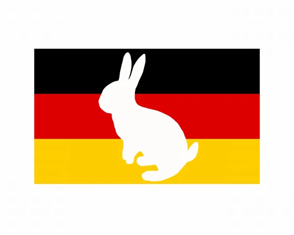 Bandera de Alemania con conejito de Pascua —  Fotos de Stock