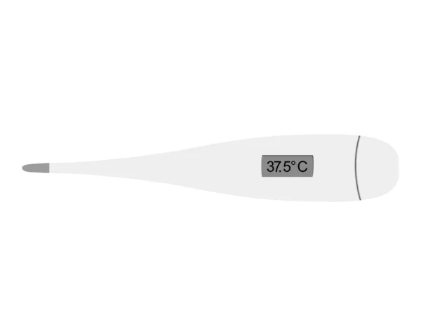 Cyfrowy termometr klinicznych ba biały — Zdjęcie stockowe
