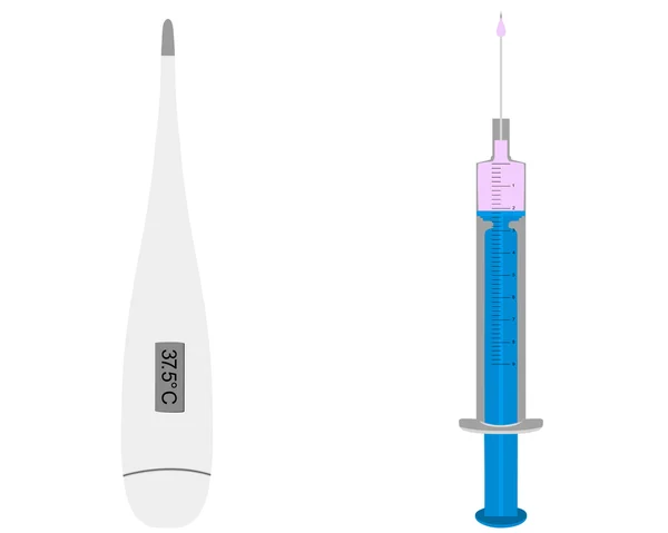 Illustration of clinical thermometer and — Stock Photo, Image