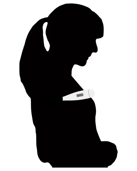 Illustration of a woman who takes her te — Stock Photo, Image