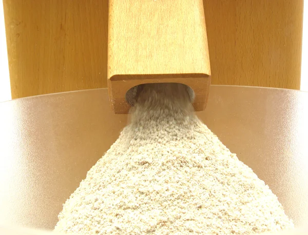 Looking at a flour mill doing its work — Stock Photo, Image