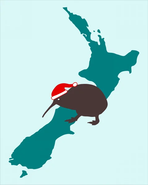 Kiwi is looking forward to christmas in — Stock Photo, Image