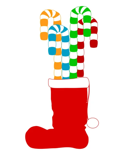 Один великий Санта-Клауса завантаження з солодки — стокове фото