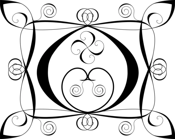 Дизайн фона с сердцами и спиралью — стоковое фото