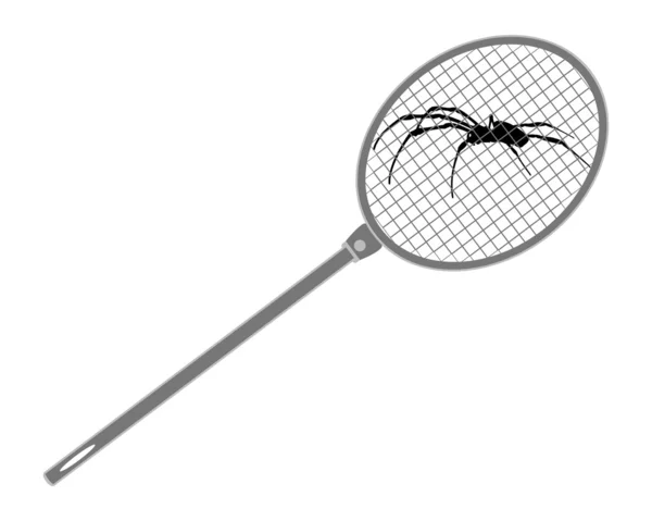 Ilustrasi seekor lalat memukul di atas spi — Stok Foto