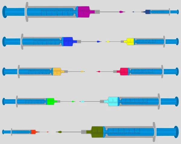 Illustration der gefüllten Injektionen auf Gra — Stockfoto