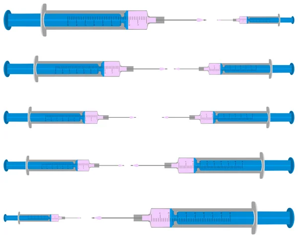 Illustration of filled injections on wh — Stock Photo, Image