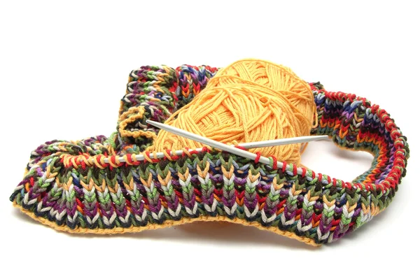 Multi coloured knitting — Stock Photo, Image