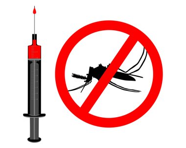 Immunization against malaria as illustr clipart