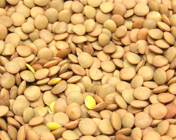 Um monte de lentilhas em um close-up vista — Fotografia de Stock