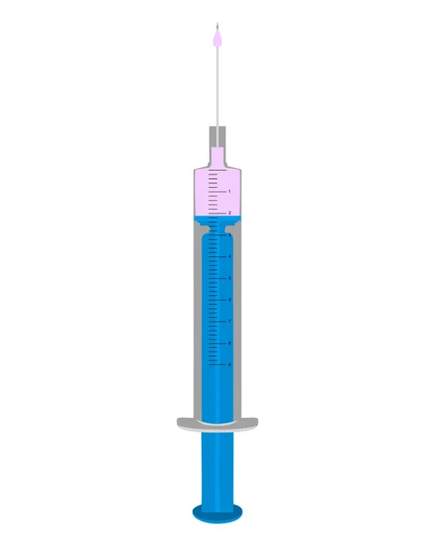 Illustration av en fylld injektion på — Stockfoto