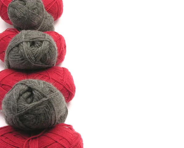 Gris y rojo lana nueva como lado izquierdo o —  Fotos de Stock