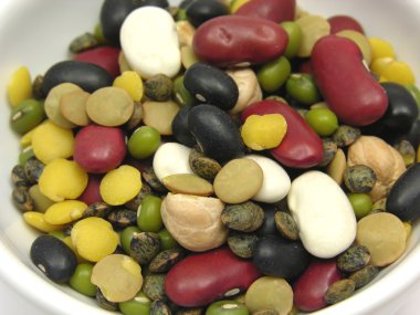 Mixed and colourful legumes clipart