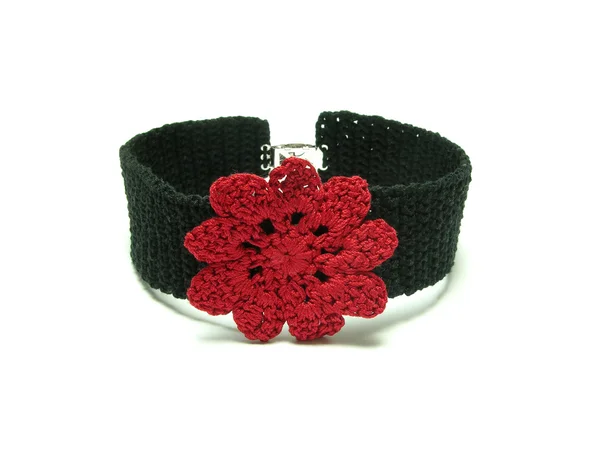 Hand worked crocheted bracelet — Stock Photo, Image