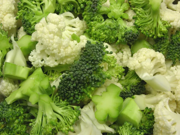 Blomkål og brokkoli – stockfoto