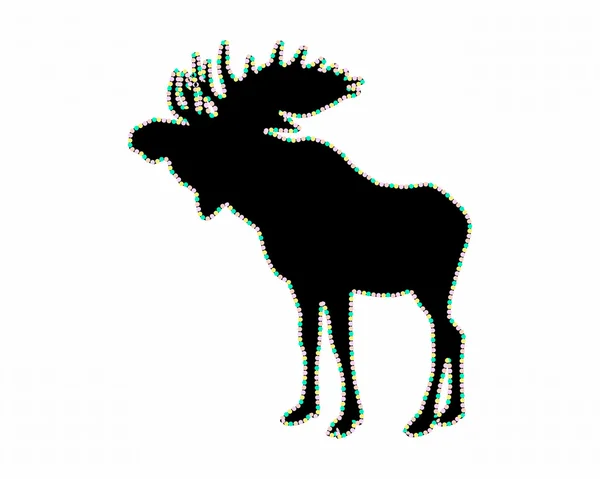 Moose with lucent border strip — Stock Photo, Image