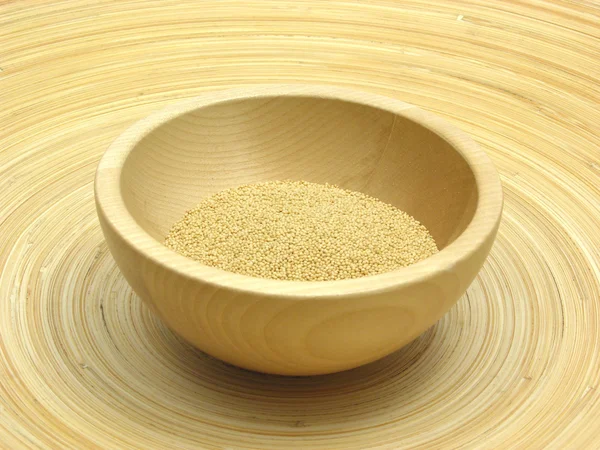 Amaranth on bamboo plate — Stock Photo, Image