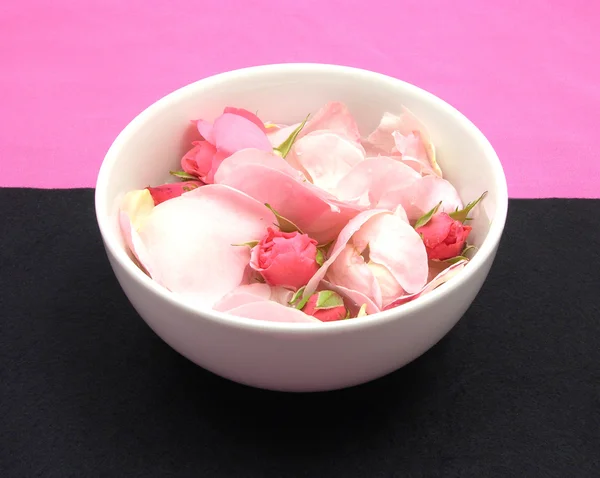 Rosenblüten und Blütenblätter — Stockfoto