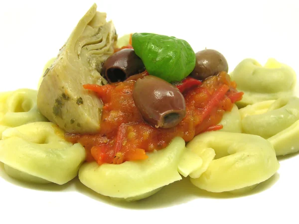Tortellini with tomato sauce — Stock Photo, Image