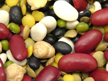 Mixed and colourful legumes clipart