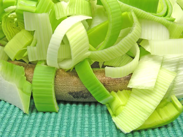 SLiced green leek — Stock Photo, Image