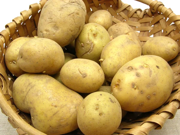 A basket with potatoes — Stock Photo, Image