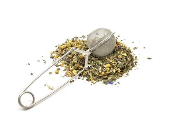 Mesh tea ball infuser — Stock Photo, Image
