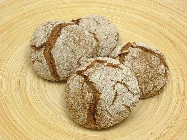 stock image Home made wholemeal vinschgauer buns