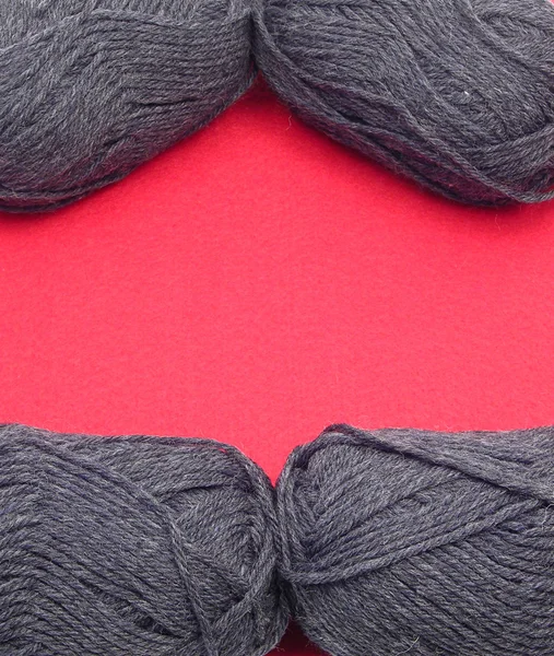 Gris lana nueva como marco —  Fotos de Stock