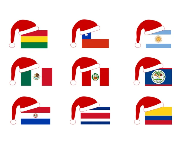 Bendera sembilan negara — Stok Foto
