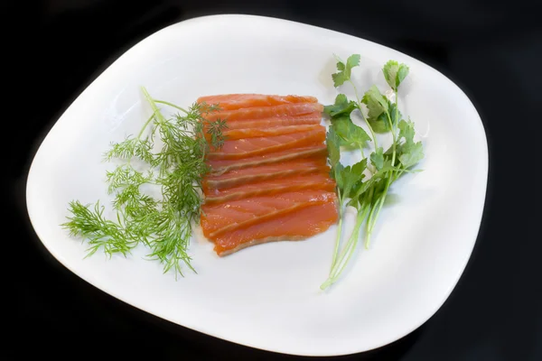 Salmon on a plate — Stock Photo, Image