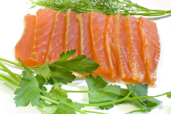 Salmon with parsley and fennel — Stock Photo, Image