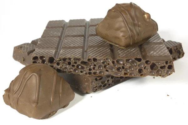 Chocolat poreux et chocolat sucré Photo De Stock