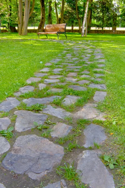 Kamienna ścieżka w parku — Zdjęcie stockowe