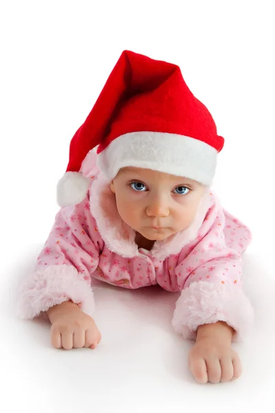 Niño en sombrero de Navidad —  Fotos de Stock