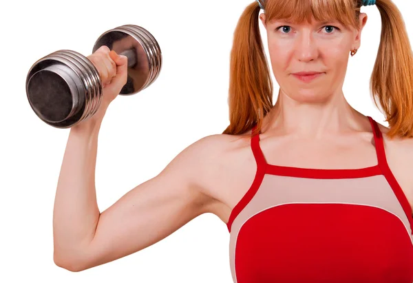 Ženy cvičení biceps — Stock fotografie