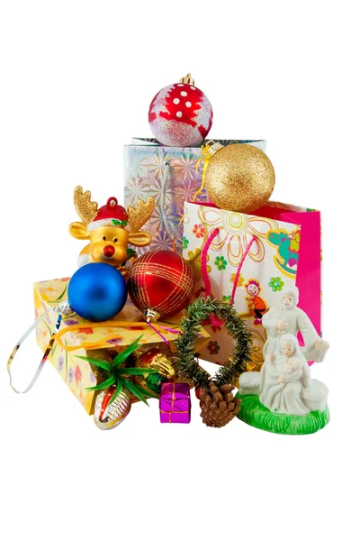 Hromadu vánočních decoratins Royalty Free Stock Obrázky
