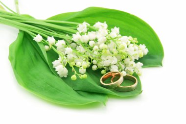 Lily of the Valley and Golden Rings Isol clipart